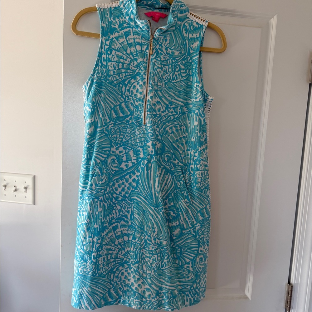 Lilly Pulitzer Turquoise Patterned Mini Dress